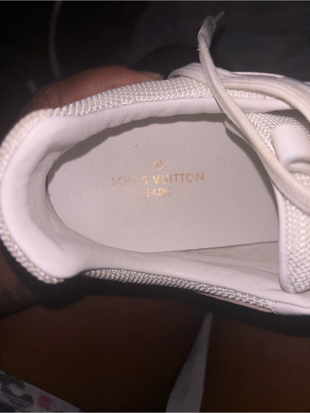 Louis Vuitton White & Beige Damier Run Away Sneakers - Picture 11 of 11